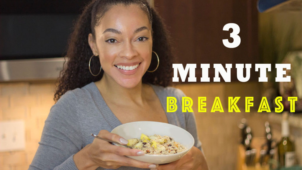 3 MINUTE BREAKFAST | Delicious, Quick Oatmeal with Fruit (VIDEO)